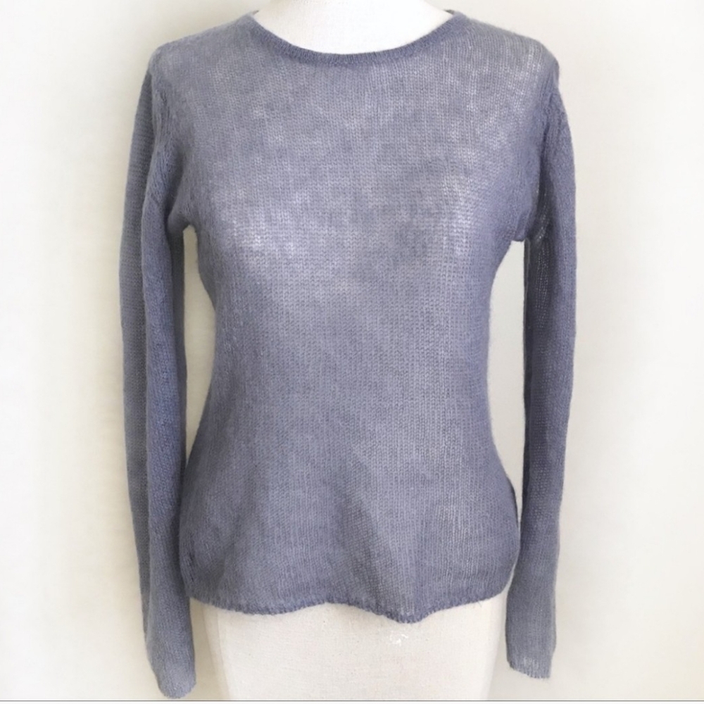💜 Anthropologie Lightweight Mohair Blend Sweater L